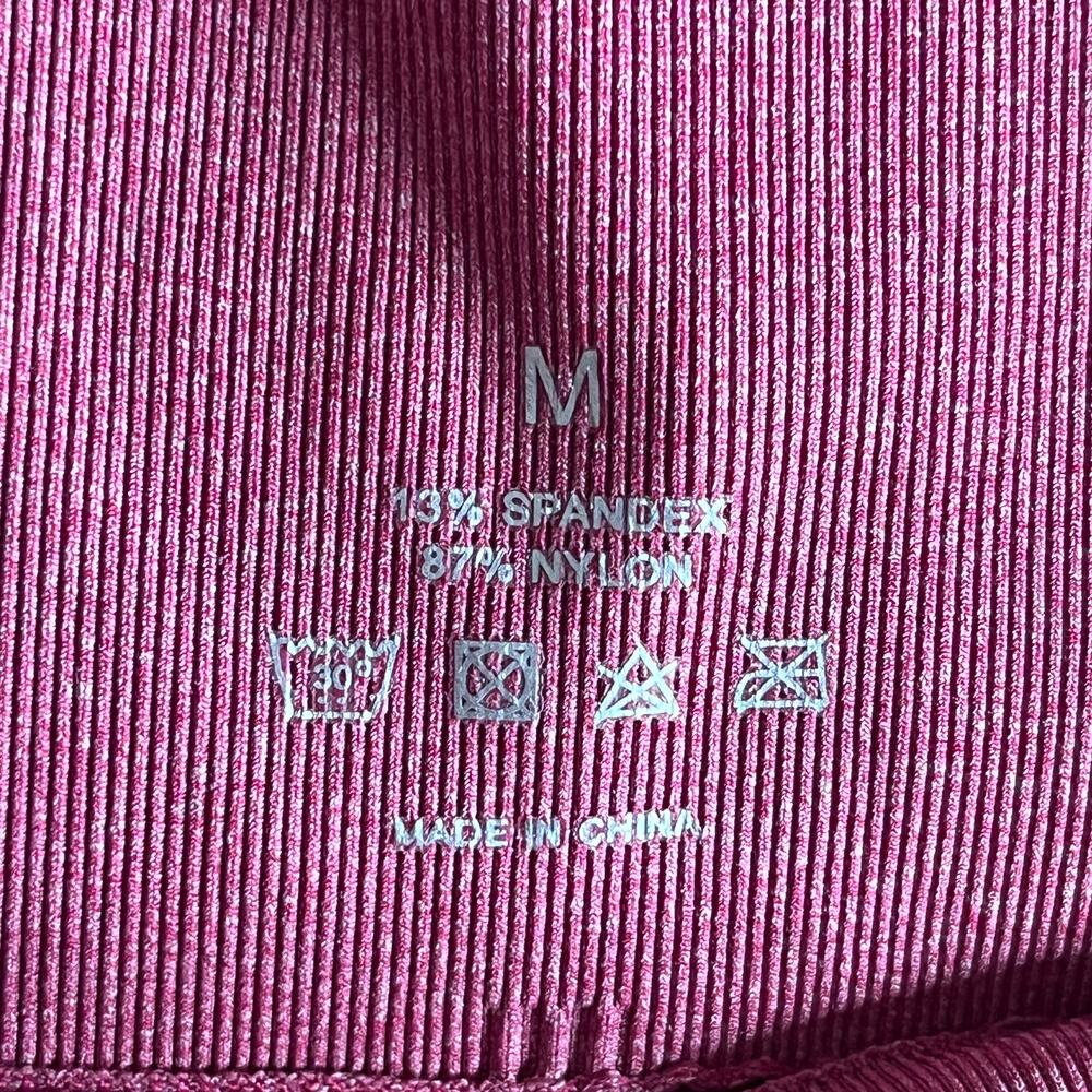NVTGN Women's Maroon Pink Curve Seamless High Waisted Leggings Size Medium - Picture 4 of 7